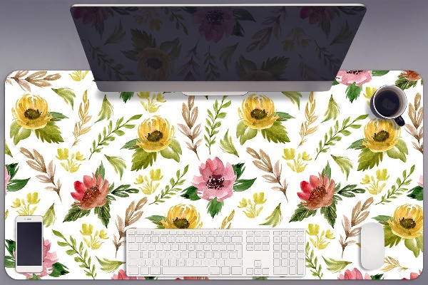 Tapis de bureau Fleurs aquarelles