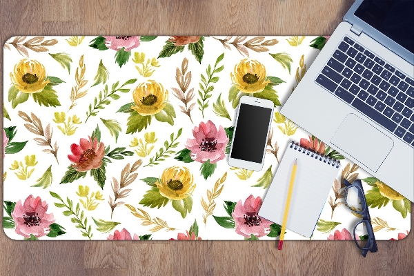 Tapis de bureau Fleurs aquarelles