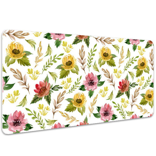 Tapis de bureau Fleurs aquarelles