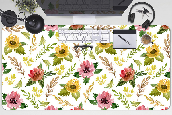 Tapis de bureau Fleurs aquarelles