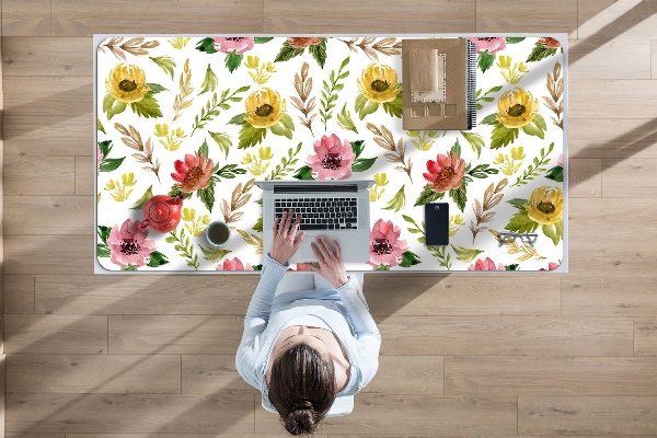 Tapis de bureau Fleurs aquarelles