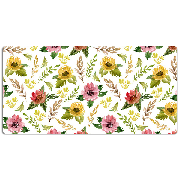 Tapis de bureau Fleurs aquarelles