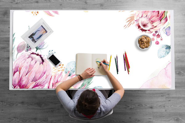 Sous-main bureau Cadre floral