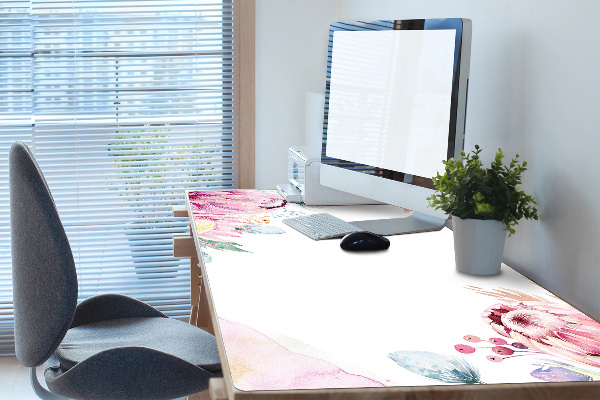 Sous-main bureau Cadre floral