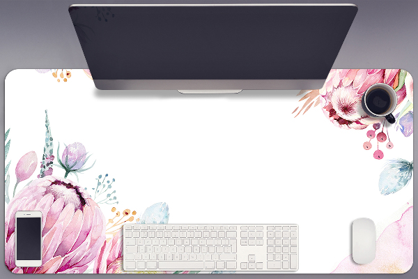 Sous-main bureau Cadre floral