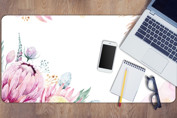 Sous-main bureau Cadre floral