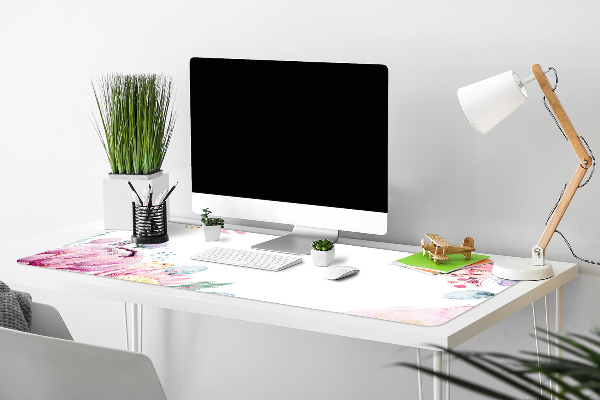 Sous-main bureau Cadre floral