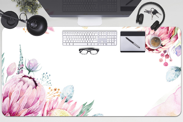 Sous-main bureau Cadre floral