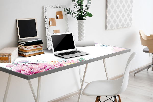 Sous-main bureau Cadre floral