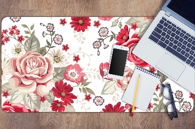 Tapis de bureau Fleurs rouges