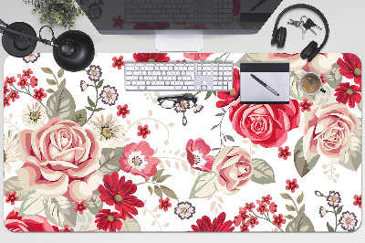 Tapis de bureau Fleurs rouges