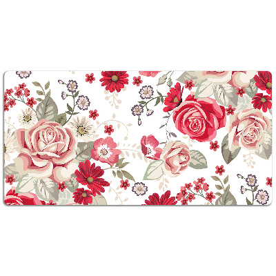 Tapis de bureau Fleurs rouges