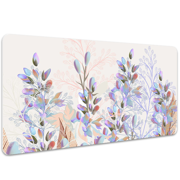 Sous-main bureau Feuilles pastel