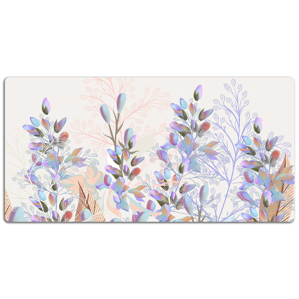 Sous-main bureau Feuilles pastel