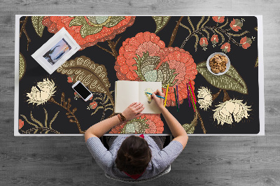 Tapis de bureau Fleurs rétro