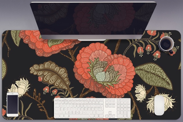 Tapis de bureau Fleurs rétro