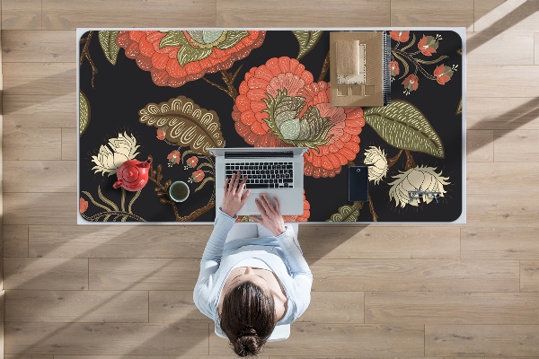 Tapis de bureau Fleurs rétro