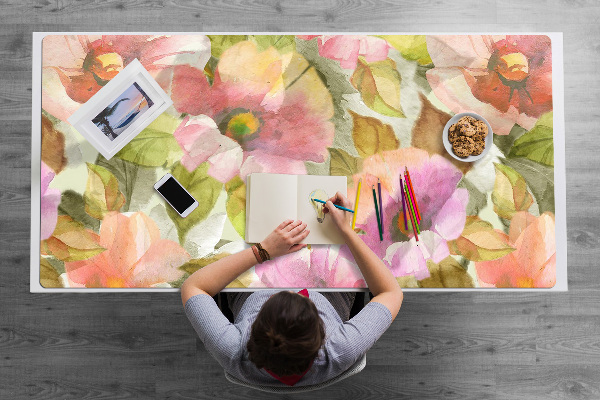 Tapis de bureau Fleurs peintes