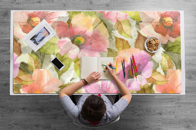 Tapis de bureau Fleurs peintes