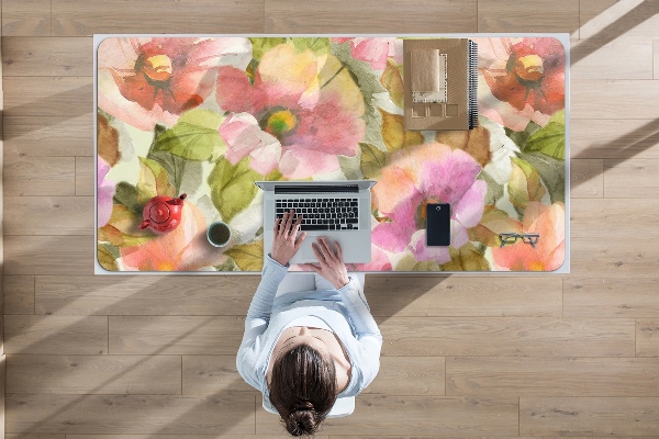 Tapis de bureau Fleurs peintes