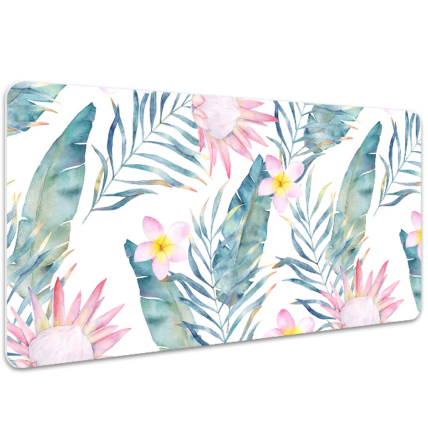Sous-main bureau Fleurs roses claires