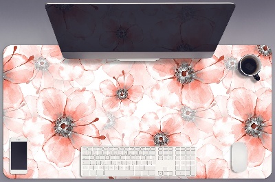 Sous-main bureau Fleurs orange