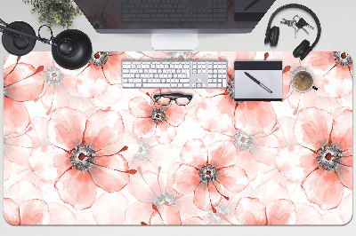 Sous-main bureau Fleurs orange