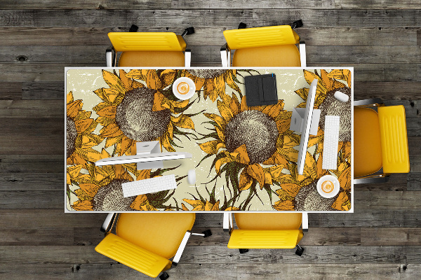 Protège bureau Tournesols rétro