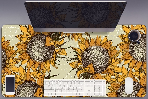 Protège bureau Tournesols rétro