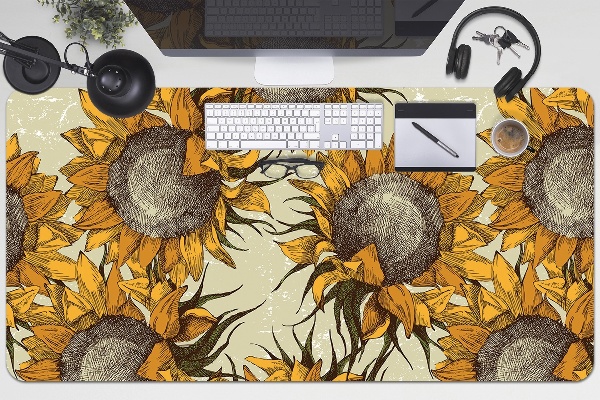 Protège bureau Tournesols rétro