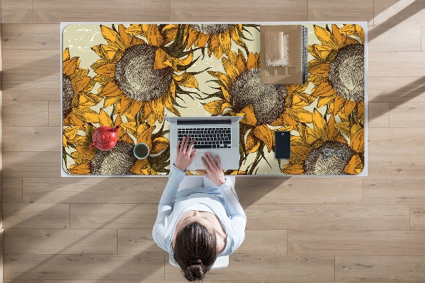 Protège bureau Tournesols rétro