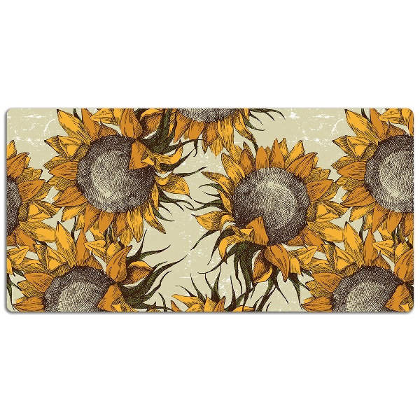 Protège bureau Tournesols rétro