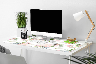 Sous-main bureau Fleurs pastel