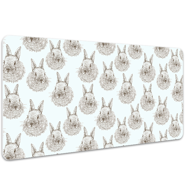 Sous-main bureau Des lapins croquis
