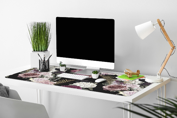 Sous-main bureau Fleurs romantiques