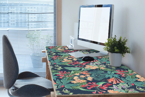Sous-main bureau Composition tropicale
