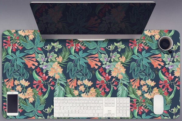 Sous-main bureau Composition tropicale