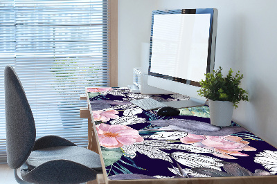 Sous-main bureau Oiseaux en fleurs