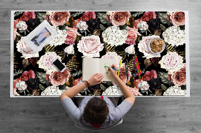 Tapis de bureau Fleurs baroques