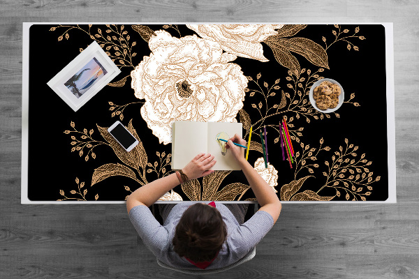 Sous-main bureau Roses de style rétro