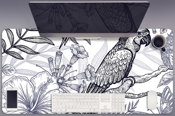 Protège bureau Perroquet esquissé