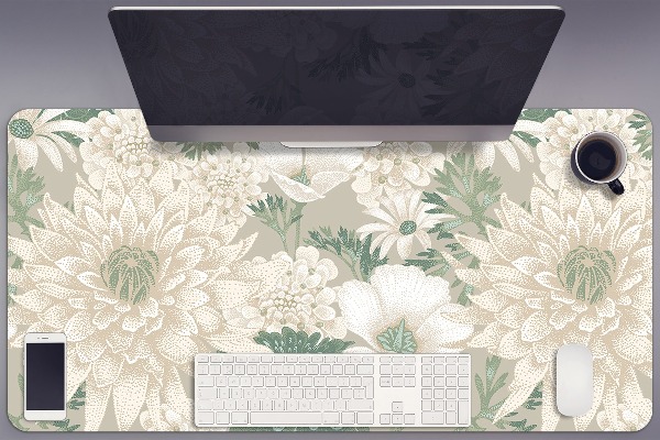 Sous-main bureau Marguerites de printemps
