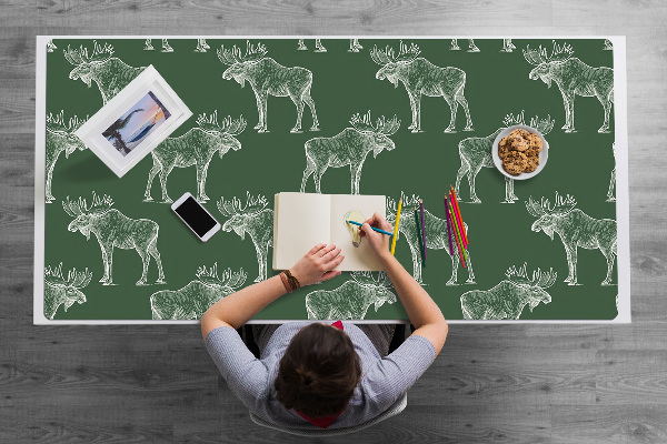 Sous-main bureau Elk sur un fond vert