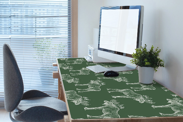Sous-main bureau Elk sur un fond vert