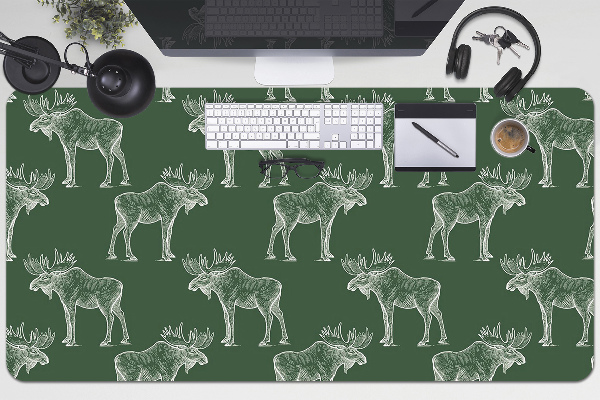Sous-main bureau Elk sur un fond vert