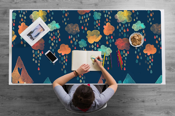 Sous main de bureau Maisons colorées