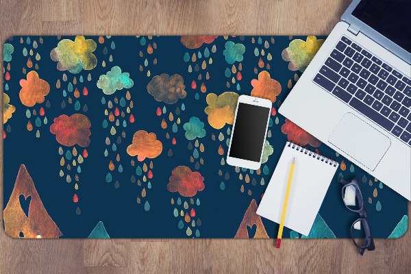 Sous main de bureau Maisons colorées