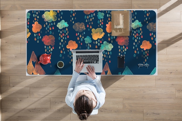 Sous main de bureau Maisons colorées