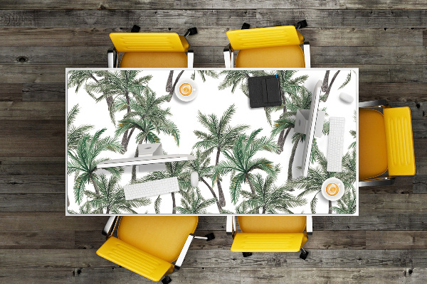 Sous-main bureau Paumes tropicales