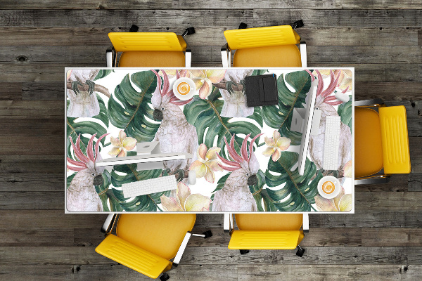 Protège bureau Perroquets tropicaux